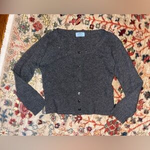 Prada grey wool cardigan